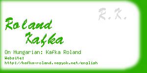 roland kafka business card